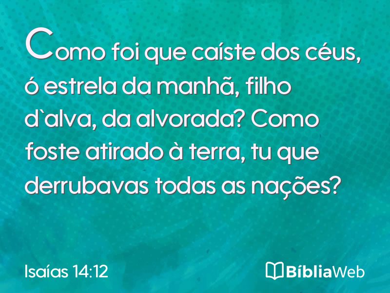 Isaías 14:12 em imagem para compartilhar