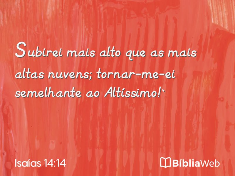 Isaías 14:14 em imagem para compartilhar