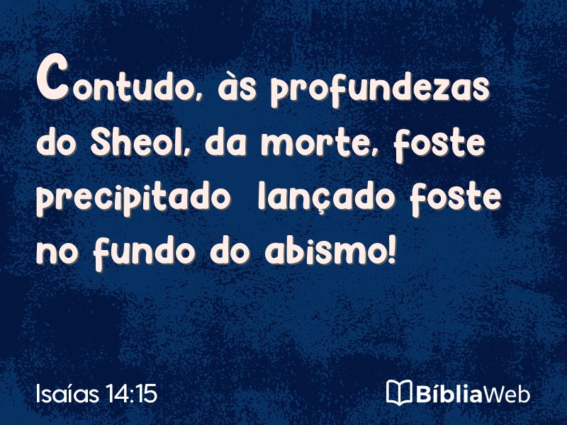 Isaías 14:15 em imagem para compartilhar