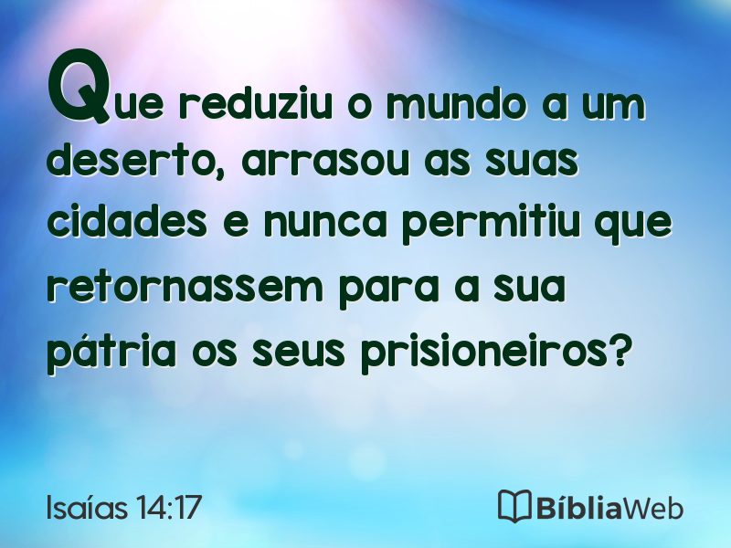 Isaías 14:17 em imagem para compartilhar