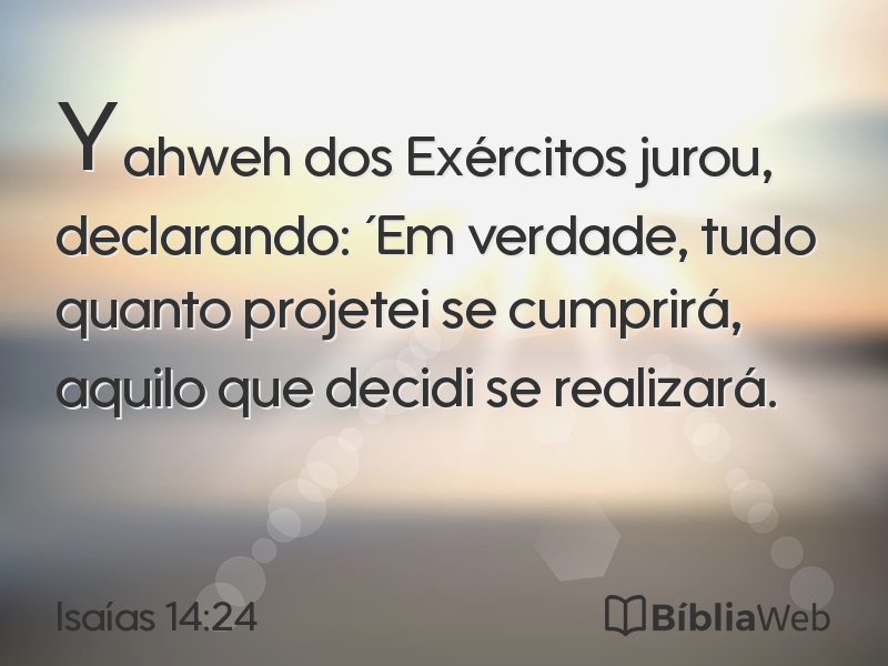 Isaías 14:24 em imagem para compartilhar