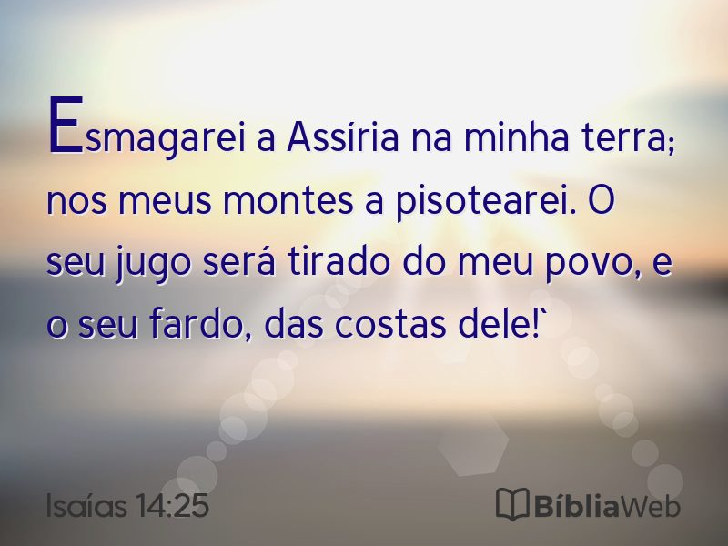Isaías 14:25 em imagem para compartilhar