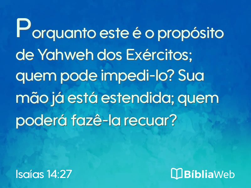 Isaías 14:27 em imagem para compartilhar