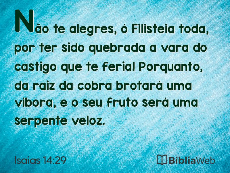 Isaías 14:29 em imagem para compartilhar