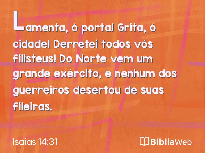 Isaías 14:31 em imagem para compartilhar