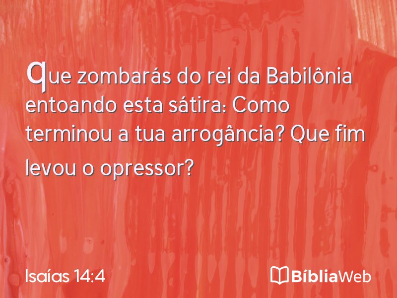 Isaías 14:4 em imagem para compartilhar