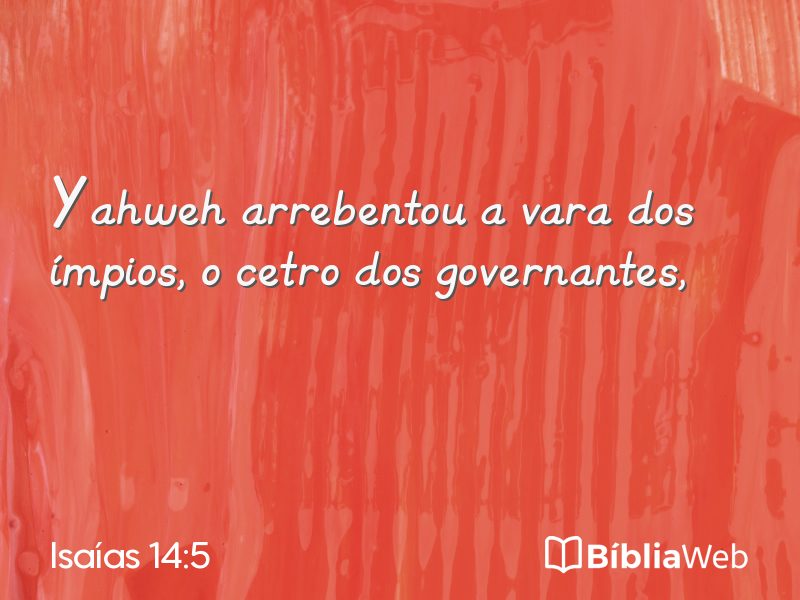 Isaías 14:5 em imagem para compartilhar