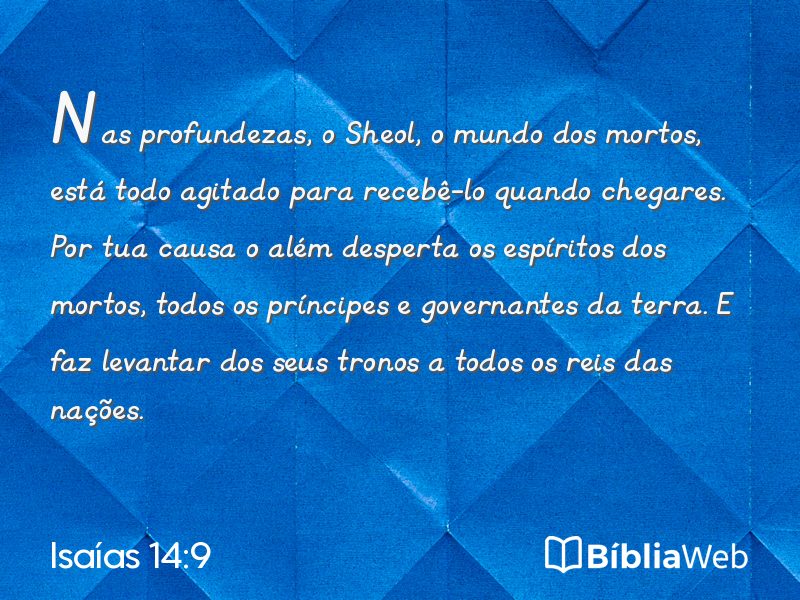 Isaías 14:9 em imagem para compartilhar