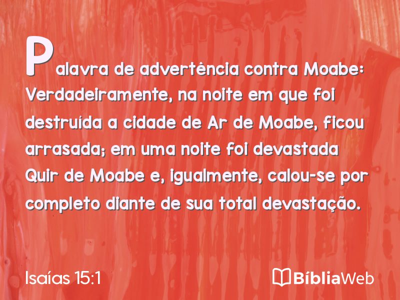 Isaías 15:1 em imagem para compartilhar