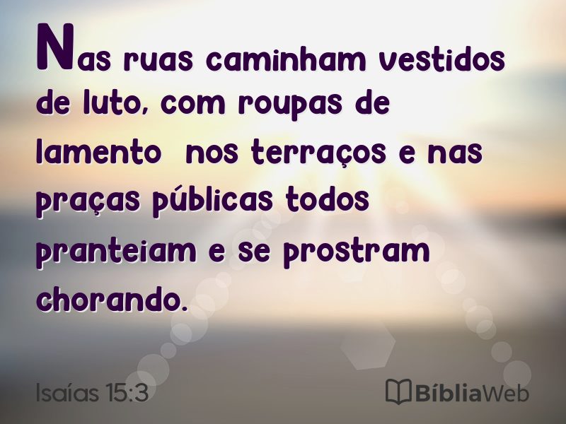 Isaías 15:3 em imagem para compartilhar
