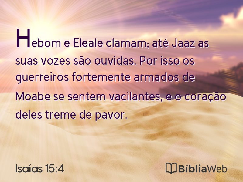 Isaías 15:4 em imagem para compartilhar