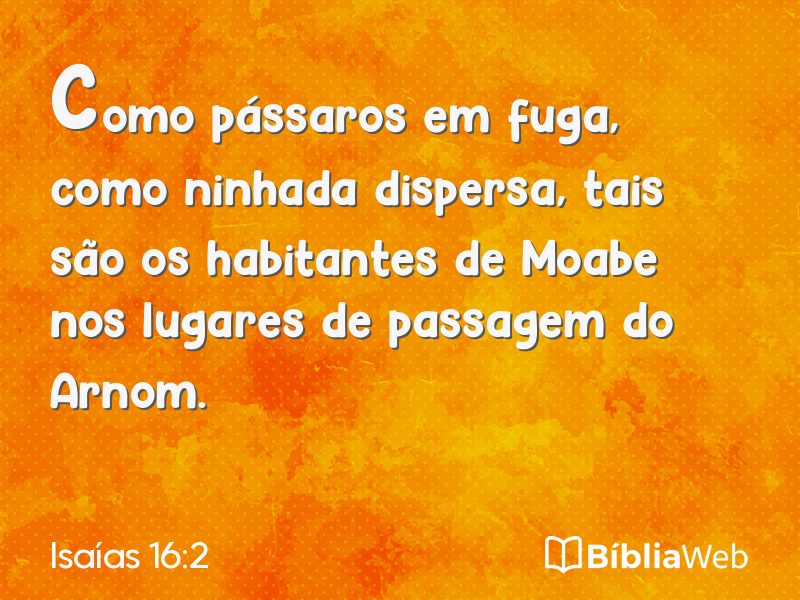 Isaías 16:2 em imagem para compartilhar