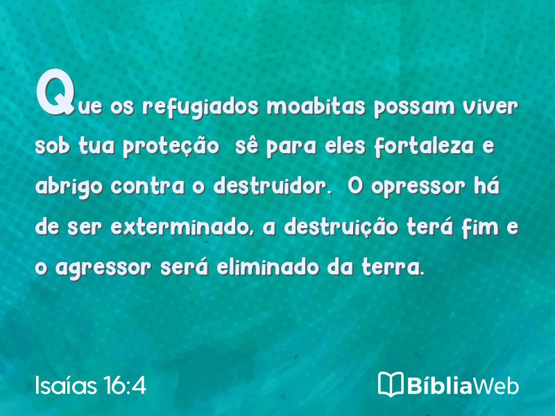 Isaías 16:4 em imagem para compartilhar