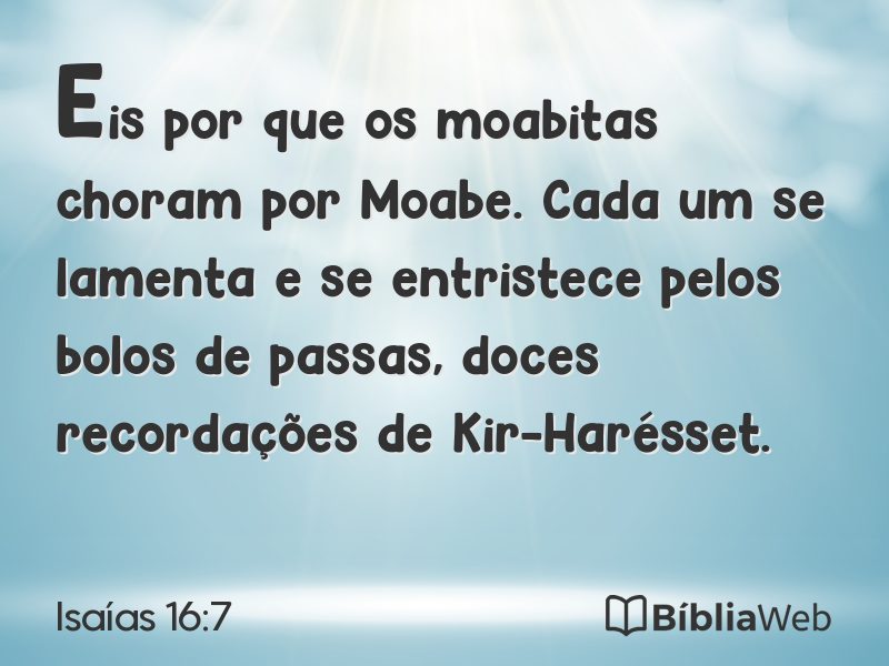 Isaías 16:7 em imagem para compartilhar