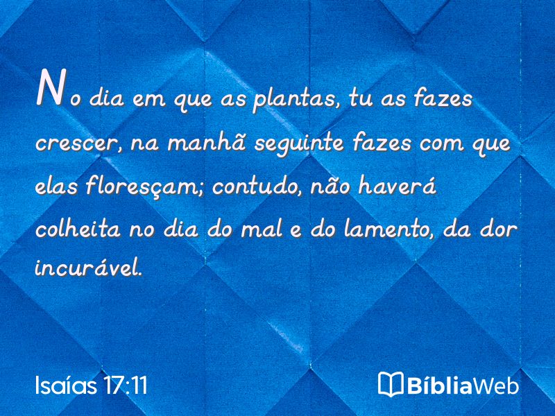 Isaías 17:11 em imagem para compartilhar
