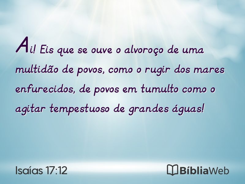 Isaías 17:12 em imagem para compartilhar