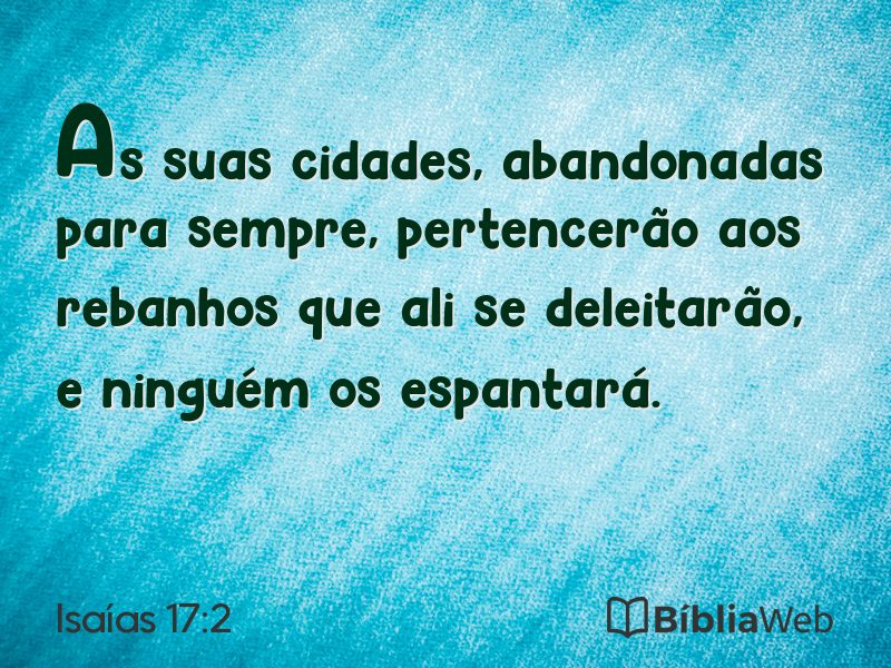 Isaías 17:2 em imagem para compartilhar