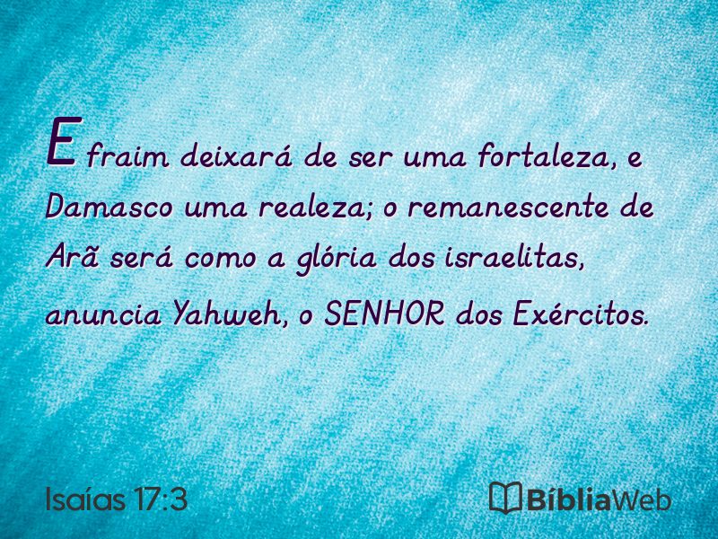 Isaías 17:3 em imagem para compartilhar