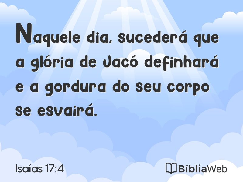 Isaías 17:4 em imagem para compartilhar