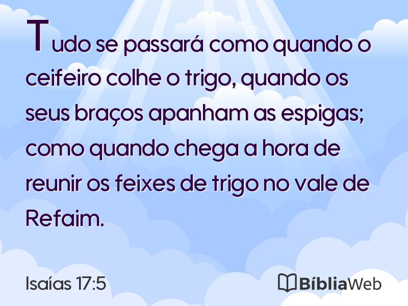 Isaías 17:5 em imagem para compartilhar