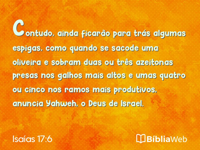 Isaías 17:6 em imagem para compartilhar