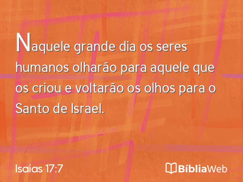 Isaías 17:7 em imagem para compartilhar