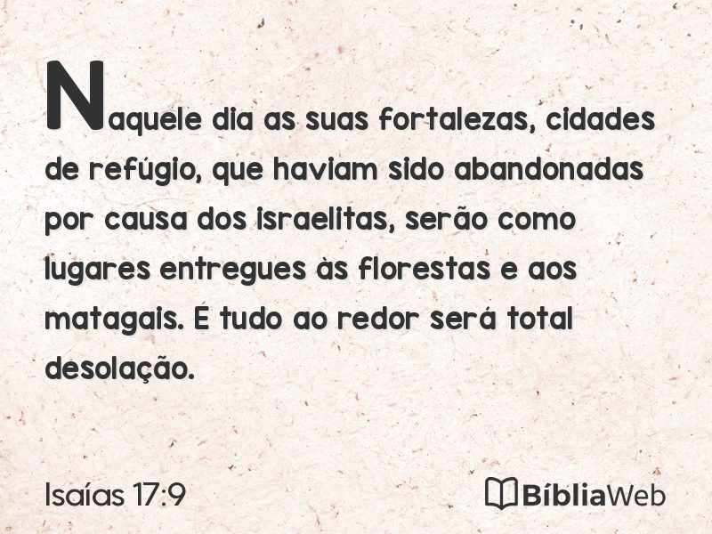 Isaías 17:9 em imagem para compartilhar