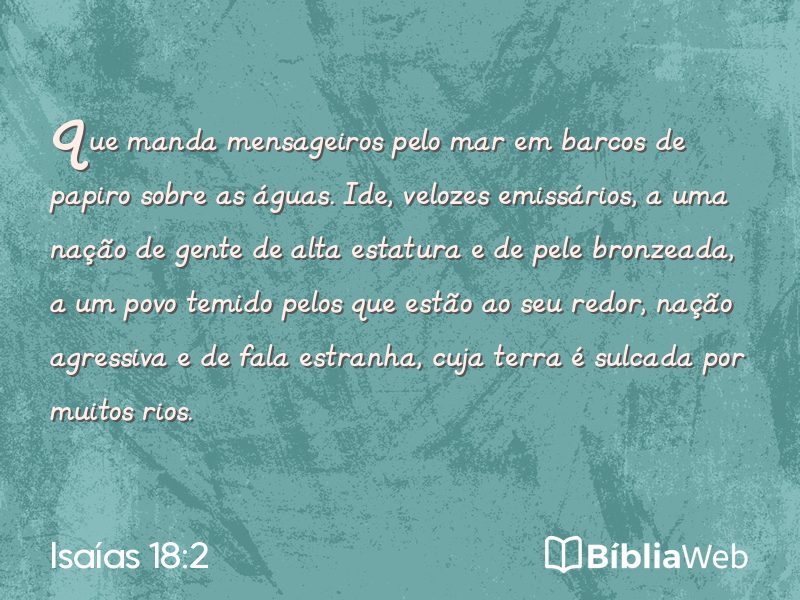 Isaías 18:2 em imagem para compartilhar