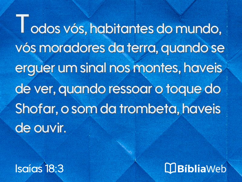 Isaías 18:3 em imagem para compartilhar