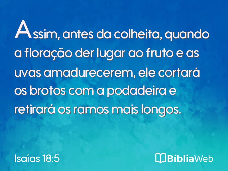 Isaías 18:5 em imagem para compartilhar
