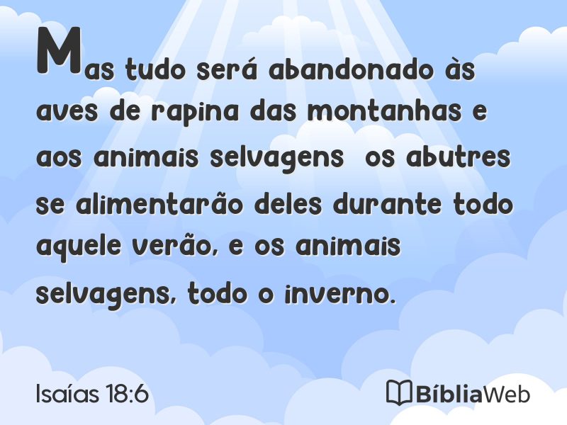 Isaías 18:6 em imagem para compartilhar
