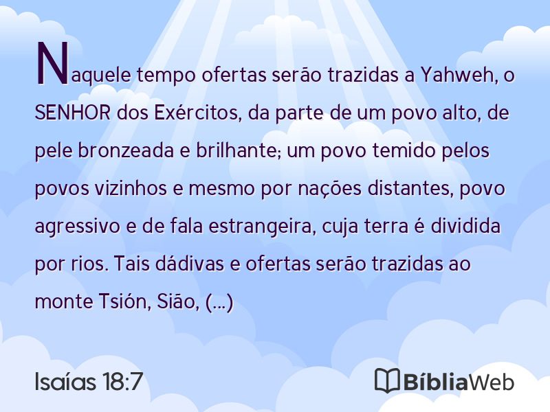 Isaías 18:7 em imagem para compartilhar