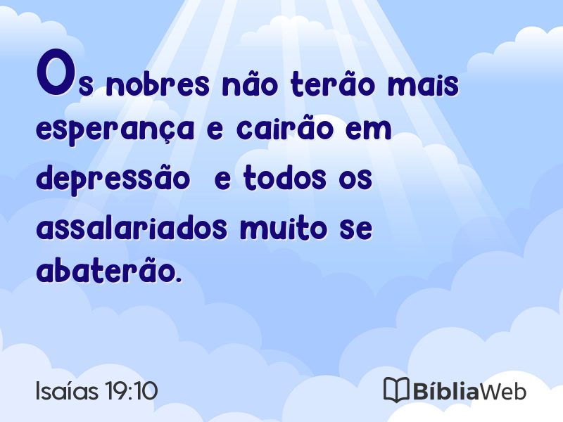 Isaías 19:10 em imagem para compartilhar