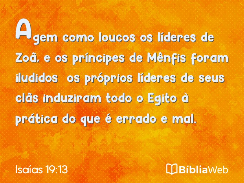 Isaías 19:13 em imagem para compartilhar