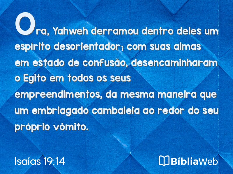 Isaías 19:14 em imagem para compartilhar