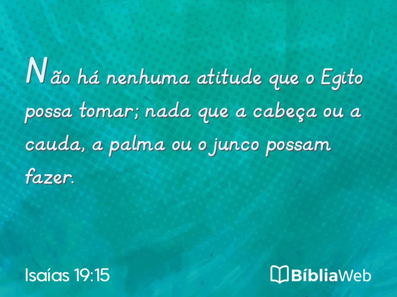 Isaías 19:15 em imagem para compartilhar