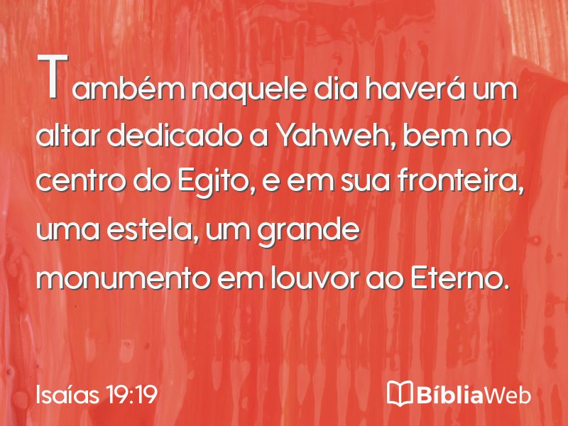 Isaías 19:19 em imagem para compartilhar