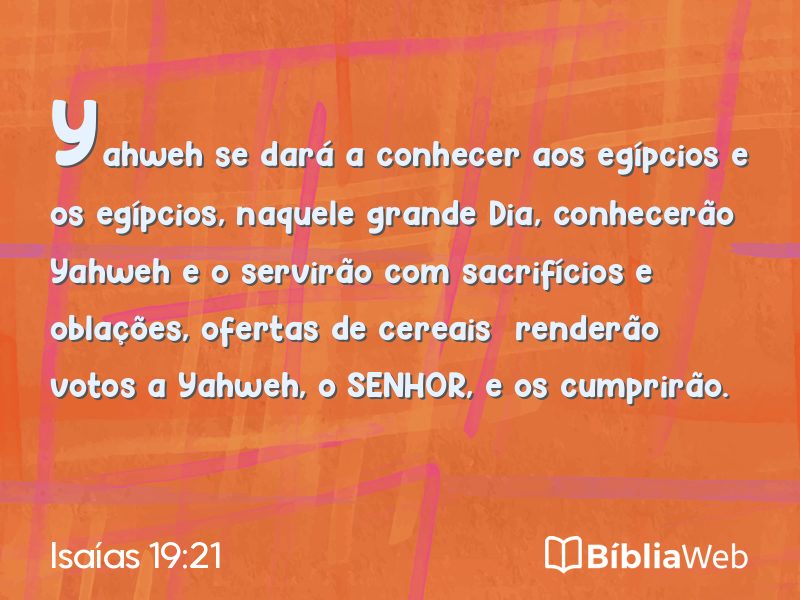 Isaías 19:21 em imagem para compartilhar
