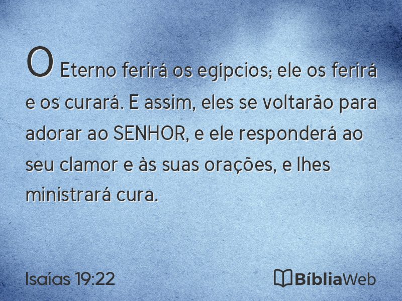 Isaías 19:22 em imagem para compartilhar