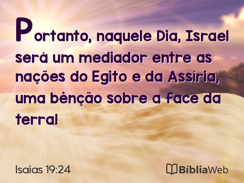 Isaías 19:24 em imagem para compartilhar