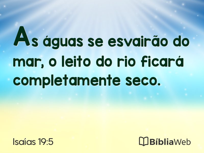 Isaías 19:5 em imagem para compartilhar