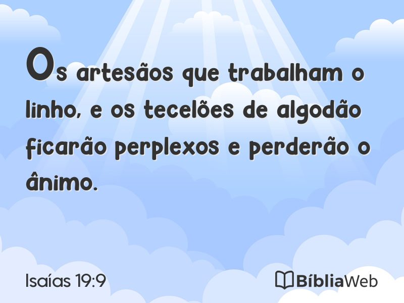 Isaías 19:9 em imagem para compartilhar