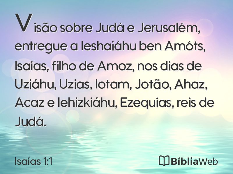 Isaías 1:1 em imagem para compartilhar