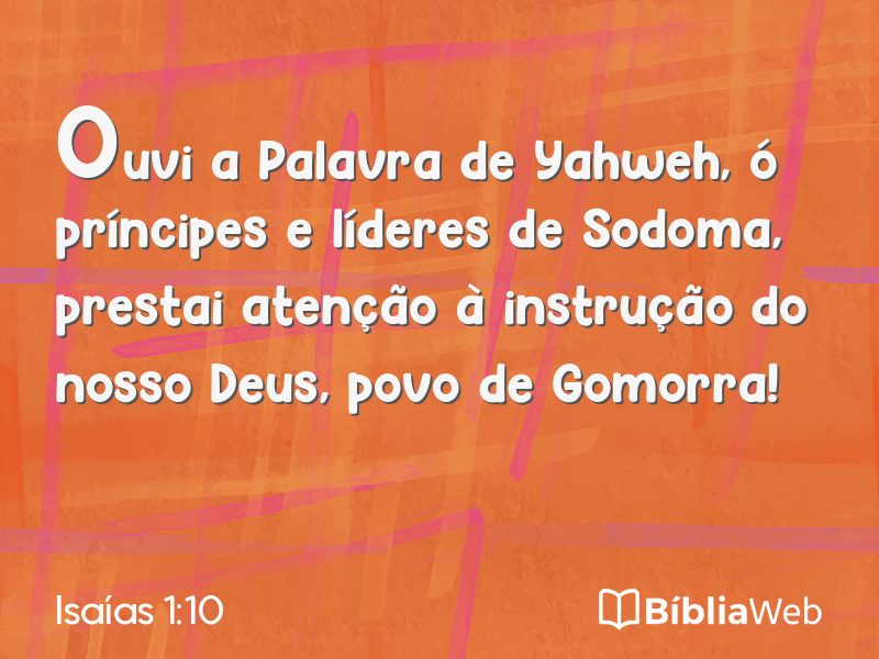 Isaías 1:10 em imagem para compartilhar