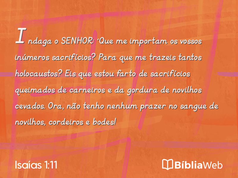 Isaías 1:11 em imagem para compartilhar