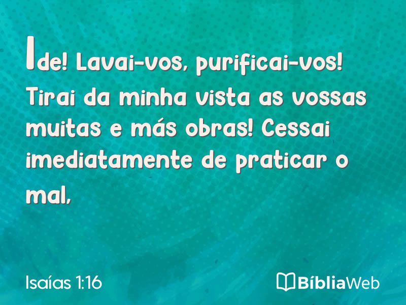 Isaías 1:16 em imagem para compartilhar