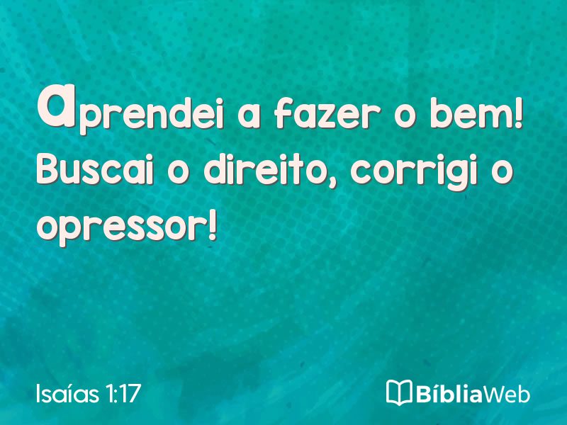 Isaías 1:17 em imagem para compartilhar