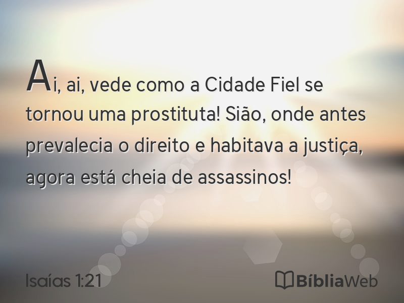Isaías 1:21 em imagem para compartilhar