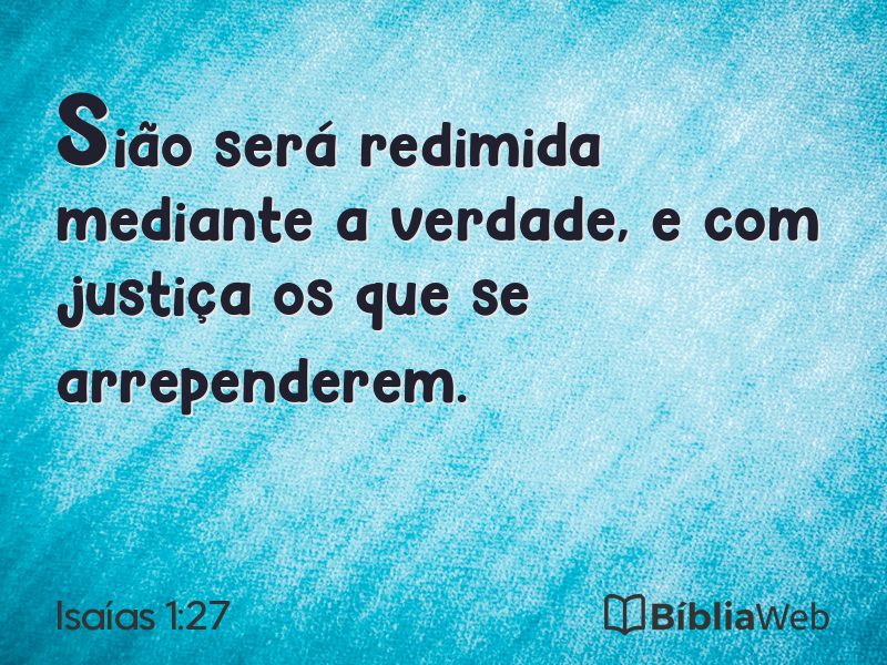 Isaías 1:27 em imagem para compartilhar