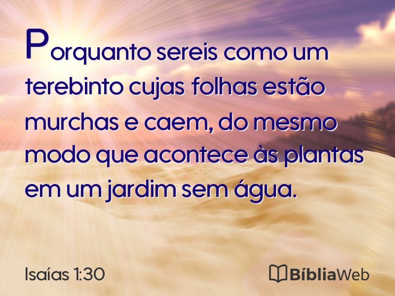 Isaías 1:30 em imagem para compartilhar